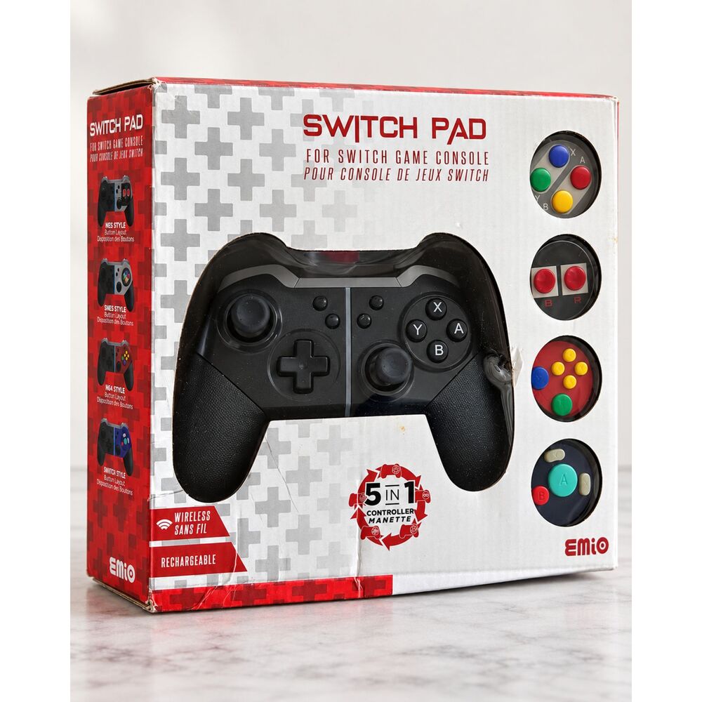 EMiO Switch Pad 5-in-1 Wireless Controller Nintendo Switch NEW Sealed 18/8441